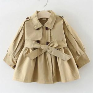 Hotsell Spring Autumn Childrens Clothing Girl Princess Coat Solid Long Long Long Single Tench Coats Kids Baby Outerwear