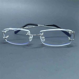 2023 okulary designerskie Model okulary okulary rama bez obręczy mężczyźni i kobiety prostokąta przezroczystą receptę na receptę oka okulary przeciwsłoneczne VV5H