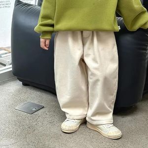 Hosen Kinder Kleidung Plüsch Jungen Dicke Warme Herbst Winter Cord Casual Elastische Taille Soild Baumwolle Hosen