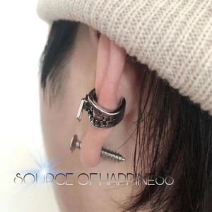 Ohrstecker, trendig, Titanstahl, Retro, alt, dunkel, für Männer und Frauen, coole Mode, Ins Disco, Punk, Hip Hop, Schrauben, Ohrstudien, Schmuck