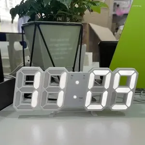Zegary ścienne 3D LED zegar Lumainous moda wielofunkcyjna kreatywność USB wtyczka domowa dekoracja dekoracyjna ogród