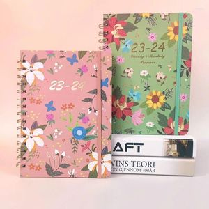 Creative Flower Design A5 Notebook 52 veckor Daglig veckovis agenda Studentscheman Stationer Stationer Office School Supplies