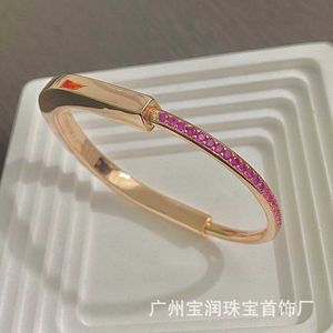 Designer Brand Tff New Lock Series Rose Gold Pink Diamond Armband Designer Brand Simple High Edition Armband