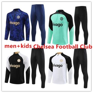 2023 24 CFC Soccer Tracksuit Suit Pulisic Długie rękaw 23 23 24 Mężczyzn Kids Mount Havertz Football Football Sterling Jorginho Training Shirt Koulibaly Kante Track Suits