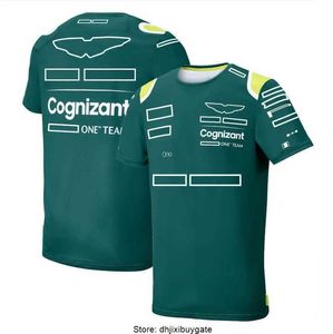 Aston Herren-T-Shirts F1-T-Shirt Formel-1-Fans mit kurzen Ärmeln Jersey Custom Same Style Racing Suit Team Uniform Quick Dry Breathable T-Shirts Outdoor Sport Shirt