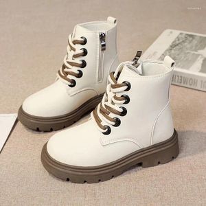 Boots Girls 2023 Autumn Winter Children Ankle Plush Sweet Princess Drop Simple Boys Short Korean