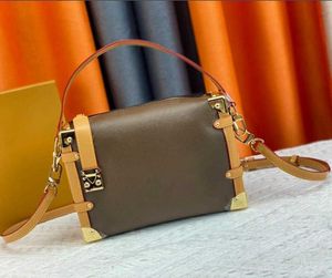 Designer bag side trunk box bag louiseits Luxury Women handbag purse wallets tote clutch shoulder viutonits crossbody bags Leather gym suitcase M46358 high quality