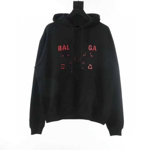 Slogan Balencigaas Balanciagalies BB Designer Luxury For Classic Quality Fashion Environmentallyfriendly Letter Men And Women Trendy And Comfortable Hoodi P55O