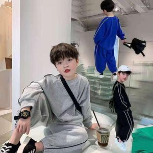 衣料品セット2023男の子の春と秋のスーツ外国人スタイルのファッションスポーツ子供のウェア韓国の潮のレジャールーズスーツ