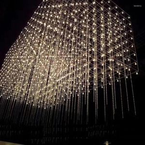 Lustres nórdicos led el decoração personalizada restaurante de iluminação interna suspensa exposição de lâmpadas de banquete hall luminária luminária