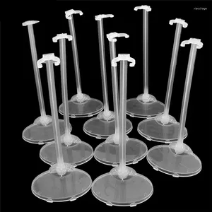 Hooks 10pcs Up Dolls Stand Rack Toys Model Support Mannequin Holder Display Modern Style Clear Props