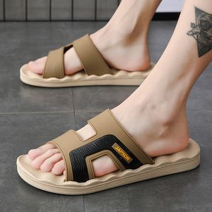 النعال Sanzoog Men Slides Slide Slipper Summer Shoes Home Indoor House Room Room Claquette Homme Slipers Soft Eva 230404