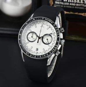 Designer novo relógio de luxo masculino calendário quartzo cronógrafos dial trabalho pulseira aço inoxidável cinto silicone relógios presentes natal