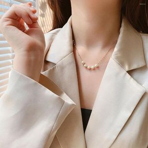 Halsbandörhängen sätter minimalistisk och elegant pärla 2023 Designkänsla Avancerad halskedja krage