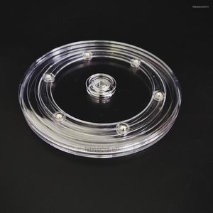 Bolsas de jóias mostram 360 plataforma giratória Base de exibição de plástico rotativa 6 polegadas Acessórios para suporte de acrílico de varejo de varejo