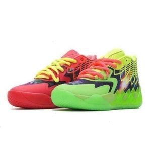 Уличная обувь Lamelo Shoe 2023 Dh Lamelo Ball Mb 01 02 Баскетбольные кроссовки Красный Зеленый Morty Galaxy Фиолетовый Синий Серый Черный Queen City Melo Sports Shoe Trainner S