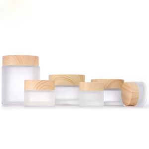 Пластиковая деревянная зерновая крышка для матового стеклянного крема