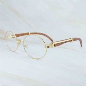 2023 Designer Glasögon Modell Clear Gereeglasses Frames Fashion Buffalo Horn Luxury Wood Roud Protect Eyewear CS4D Solglasögon