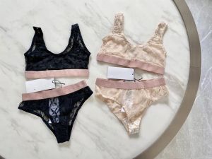 Luxurious Designer Letter Lace Underwear Bras Sets Fashion Women Girls Bodysuits Designer Womens Lace Lingerie Translucent 2-piece Underwears