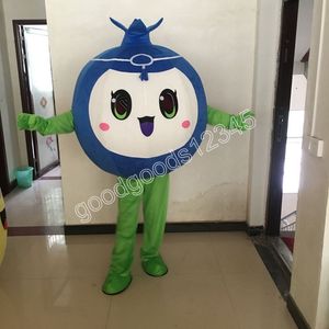 Erwachsene Größe Blaubeer-Maskottchen-Kostüme, Halloween-Fantasie-Partykleid, Cartoon-Figur, Karneval, Weihnachten, Werbung, Geburtstagsparty-Kostüm-Outfit