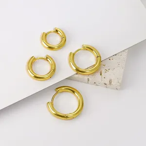 Hoop Ohrringe Gold Farbe Kleine Geometrie für Frauen Mädchen Geschenk Hochzeit Verlobungsfeier glatte Ohrknochenschnallen Accessoires