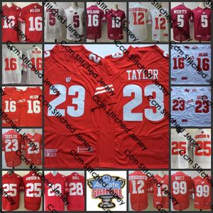 Jonathan Taylor Jersey 42 Russell Wilson JJ. Watt Troy Fumagalli Nick Nelson Leon Danny Davis III Hunter Johnson T.J Watt Wisconsin Ed