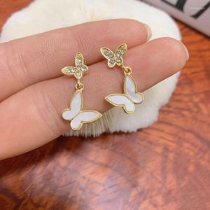 Dangle Earrings Chandelier Bijoux Shell Butterfly for Womanea coreaかわいい甘いイヤリング2023 Brincos女性ファッションジュエリーイヤー