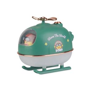 Mini Cartoon Helicopter Air Air Air Midifier USB ناشر زيت الزيوت العطرية الكهربائية مع ضوء ليلي دافئ لمكتب السيارات