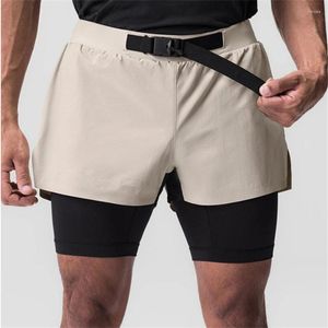 Herren-Shorts, Est Men 2-in-1-Lauftraining, Fitnessstudio, Fitness, Jogger, Joggen, Sommer, Sport, Workout, kurze Hosen