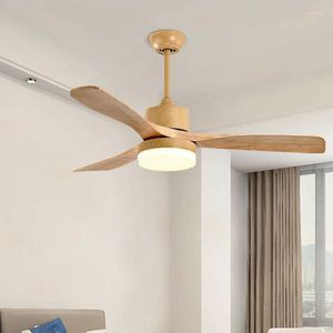 Ceiling Fans Modern Natural Wood Leaf Fan With Led Lights High Quality For Parlor Living Room Bedroom Kitchen Home Decor