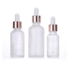 Wholesale Frosted Cosmetic Lotion Bottles 5ml 10ml 15ml 20ml 30ml 50ml 100ml Cosmetic Dropper Packaging