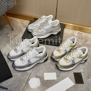 Calfskin Spor Sneakers Tasarımcı Ayakkabı Sıradan Ayakkabı Süet Yansıtıcı Spor Ayakkabıları Vintage Deri Eğitimler Altın Gümüş Moda Ayakkabıları Platform Baskı Spor Sabah