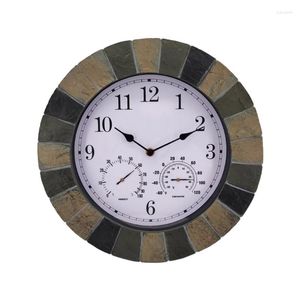 Wall Clocks Waterpoof Clock Temperature Humidity Decorative For Kitchen Bedroom Home