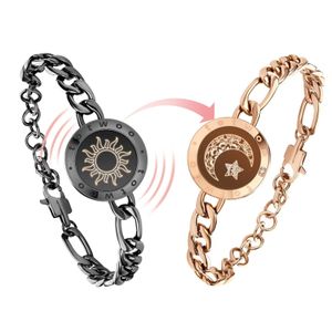 Totwoo Long Distance touch Light up&Vibrate Bracelets for Couples, Long Distance Relationship Gifts Smart Bluetooth Bracelet