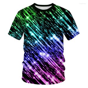 Camisetas masculinas Camisas frias 3D Camisa masculina Mulheres Padrão colorido T-shirt Summer Harajuku Tops Tees Hip-Hop Funny Funny