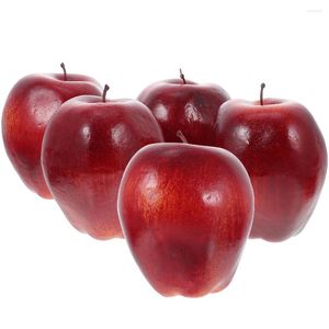 Party Decoration 5 Pcs Simulation Red Snake Fruit Model Apples Fruits Dining Table Fake Foams High Density Artificial Centerpieces