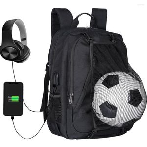 Bolsas de futebol de bolsas ao ar livre Backpack Basketball School Travel Bag para Teenager Sport Ball Ball Pack Laptop Football Net Gym 2023 EST