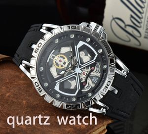Relógio masculino de luxo de designer quente quartzo oco estilo quartzo cronógrafo relógios clássicos masculinos