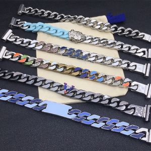 Titanium Steel Designer Bracelet Chain With Diamonds Hip Hop Man Bracelets Personality Chains Fashion Jewelry Supply