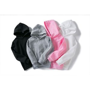 Autumn and Winter Children's Pullover Plus Fleece Hoodie Hoodie Children's Suit Children's Dräkt Solid Color Hoodie Suit