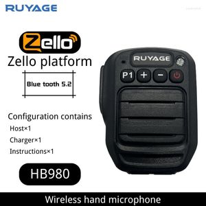 Walkie talkie ruyage p1000mah батарея Bluetooth Microphone Wireless для Android Phone Zello App Zl20 Zl50 Zl60
