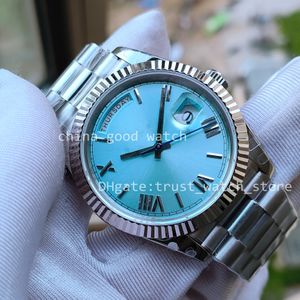 Menes of Watch Super Gmf Factory 40 -мм автоматический Cal.3255 Движение Ice Blue Rome Дата диска.