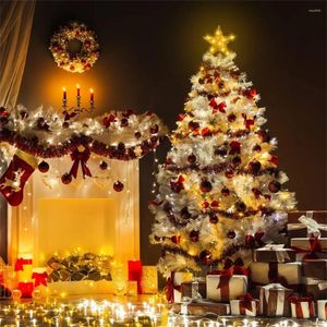 Juldekorationer träd topper med LED-lampor fjäderformad bas 11,8 '' x 9,85 '' ihålig stjärna för Xmas Year Holiday Decor