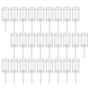 Tigelas 40 pcs Clear Container Tampa Bolo Push Pops Cupcake Push-up Recipientes Putter Round Party
