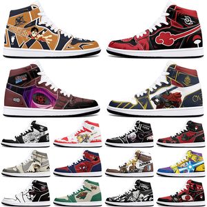 Novos clássicos diy sapatos personalizados esportes sapatos de basquete 1s homens mulheres antiderrapante anime versátil moda personalizada figura tênis 374370