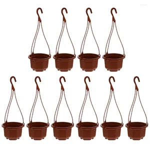 Vases 12 Sets Chlorophytum Pot Flowerpot Baskets Indoor Orchid Hanging Planter Outdoor Planters Pots Plants Plastic Holder