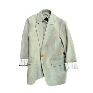 Abiti da donna Donna Piccola Blazer Donna Abito scozzese 2023 Primavera Estate Moda Temperamento Un bottone Stile britannico Sottile Y164