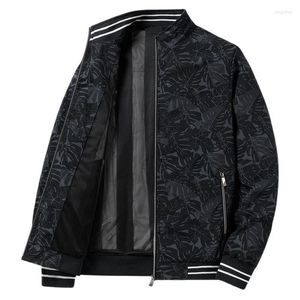 Giacche da uomo Giubbotto bomber primaverile da uomo modello stampato cappotto slim fit moda coreana strada causale zip capispalla abbigliamento uomo donna 4XL