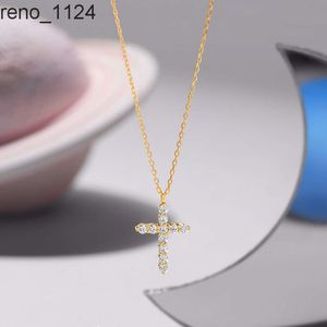Женское ожерелье с крестом из 14-каратного золота | Кулон с бриллиантовым крестом | Женское золотое ожерелье/Faith Light Роскошные модные украшения