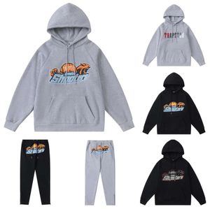 Homens Trapstar Tracksuits Homens Mulher Fleece Tracksuit Define Inverno Hoodies Calças 2 Peça Set Running Hoody Designer Moletom Esporte Corredores Sweatpants YT6112